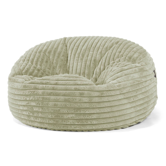 Pouf Sacco Gigante 'Mammut' - Velluto Felpato Ultra Morbido Verde Salvia 01