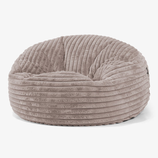 Pouf Sacco Gigante 'Mammut' - Velluto Felpato Ultra Morbido Visone 01