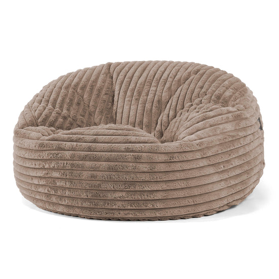 Pouf Sacco Gigante 'Mammut' - Velluto Felpato Ultra Morbido Visone 01