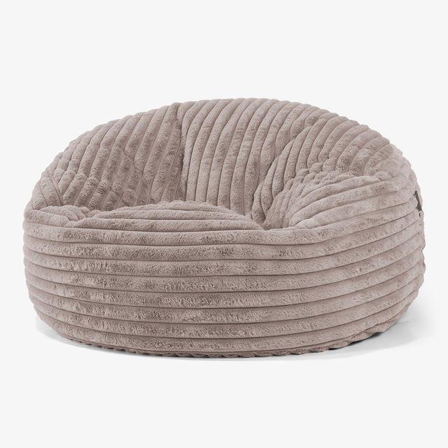 Pouf Sacco Gigante 'Mammut' - Velluto Felpato Ultra Morbido Visone 01