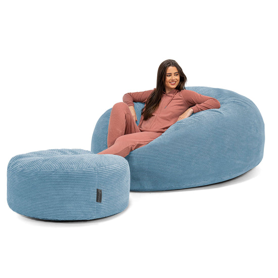 Pouf Sacco Gigante XXXL 'Mega Mammut' - Pompon Cielo 02