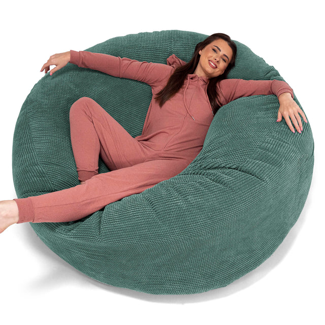 Pouf Sacco Gigante XXXL 'Mega Mammut' - Pompon Verde Muschio 01