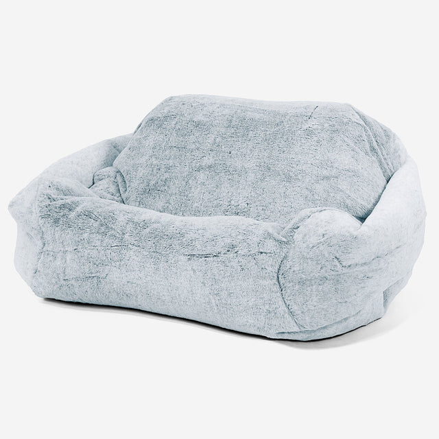 Poltrona Pouf Sacco Sabine Copertura di Ricambio - Eco-pelliccia di Coniglio 01