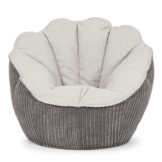 Sedia Pouf Sacco Natalia Sacco - Bouclé & Velluto a Coste Grafite 01