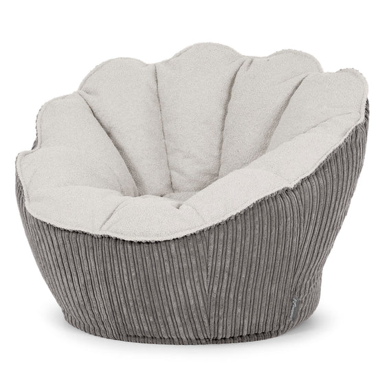 Sedia Pouf Sacco Natalia Sacco - Bouclé & Velluto a Coste Grafite 02