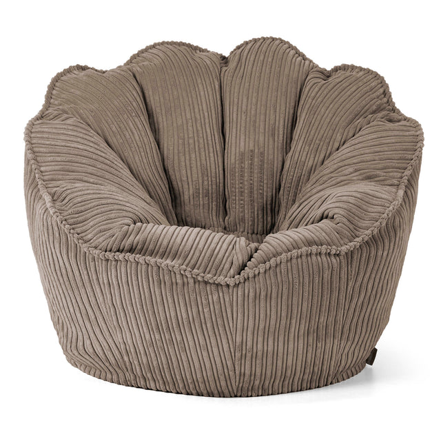 Sedia Pouf Sacco Natalia Sacco - Velluto a Coste Grigio Tortora 01