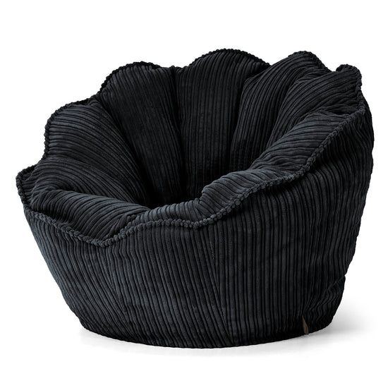 Sedia Pouf Sacco Natalia Sacco - Velluto a Coste Nero 02