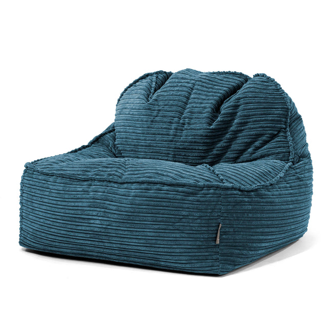 Sedia Pouf Sacco Sloucher 2.0 - Velluto a Coste Navy 01