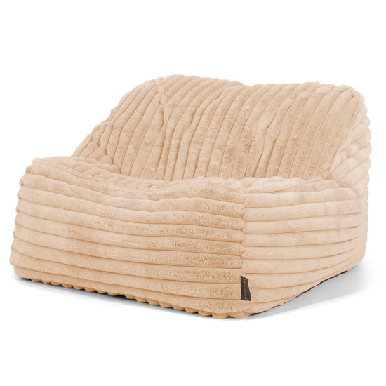 Sedia Pouf Sacco Sloucher - Velluto Felpato Ultra Morbido Pesca1