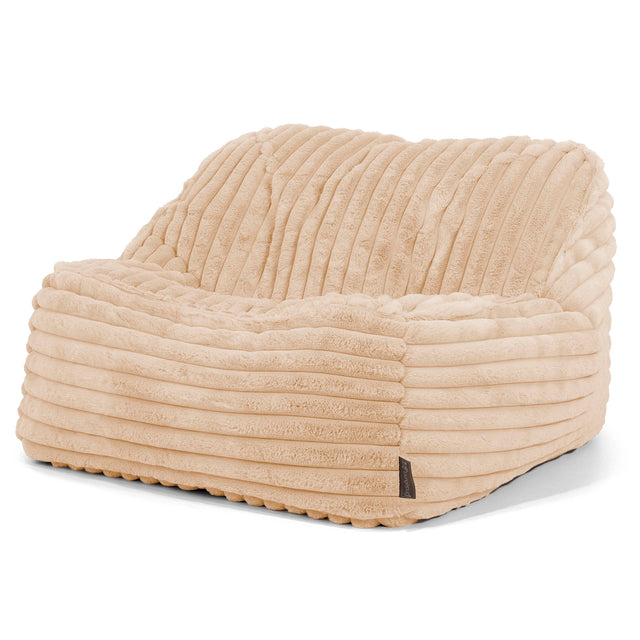 Sedia Pouf Sacco Sloucher - Velluto Felpato Ultra Morbido Pesca1