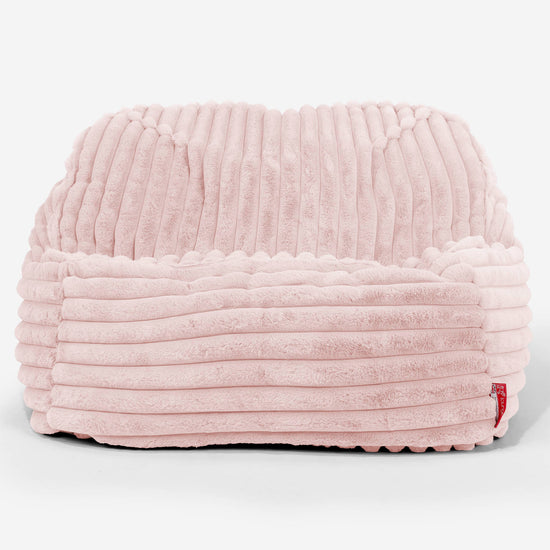 Sedia Pouf Sacco Sloucher - Velluto Felpato Ultra Morbido Rosa Antico2