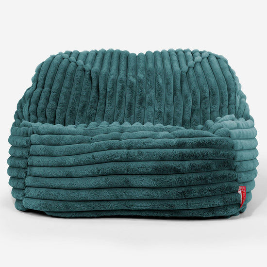 Sedia Pouf Sacco Sloucher - Velluto Felpato Ultra Morbido Tiglio2