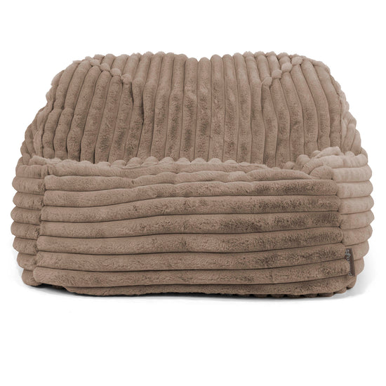 Sedia Pouf Sacco Sloucher - Velluto Felpato Ultra Morbido Visone2