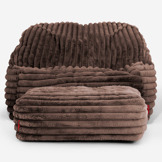 Sedia Pouf Sacco Sloucher - Velluto Felpato Ultra Morbido Zibellino3