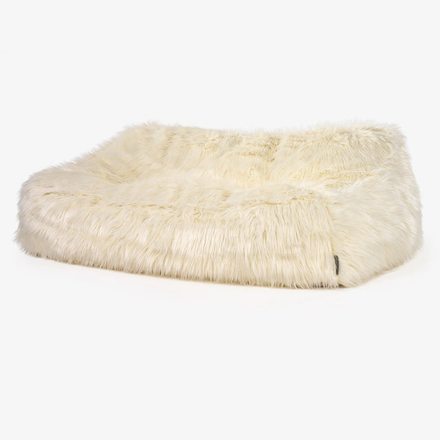 Pouf Divano Sloucher Copertura di Ricambio - Pelliccia Sintetica Mongola 01