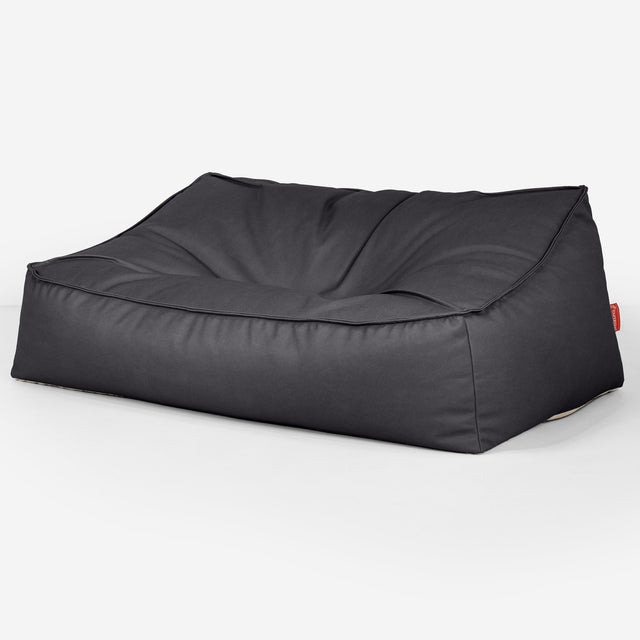 Pouf Divano Sloucher Copertura di Ricambio - Pelle Vegana 01