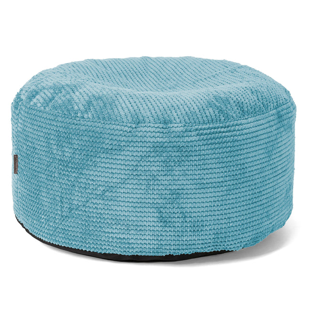 Poggiapiedi Rotondo Grande - Pompon Egeo Blu 01