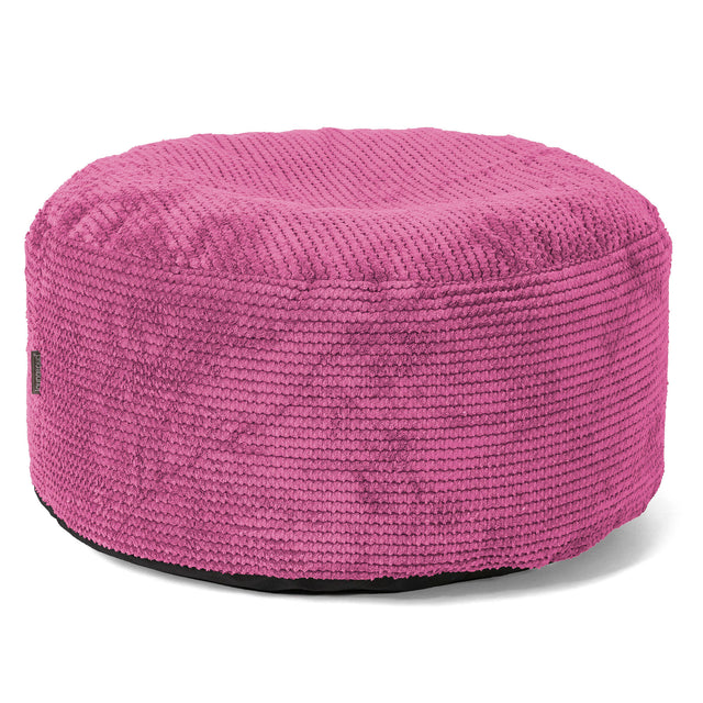 Poggiapiedi Rotondo Grande - Pompon Rosa 01