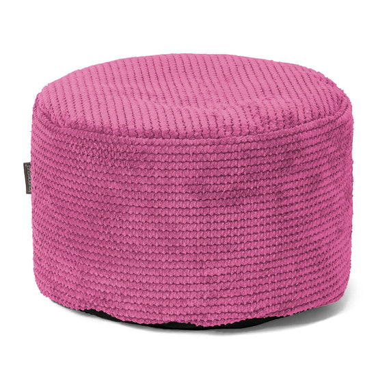 Poggiapiedi Rotondo Piccolo - Pompon Rosa 01