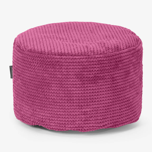Poggiapiedi Rotondo Piccolo - Pompon Rosa 01