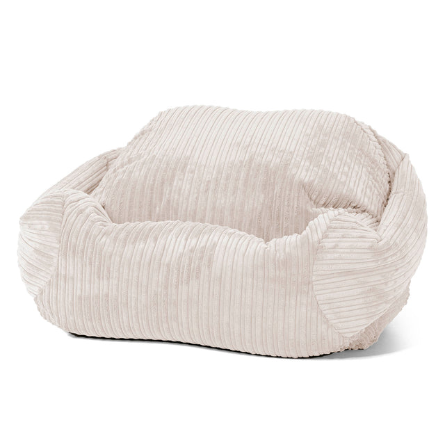 Poltrona Pouf Sacco Sabine - Velluto a Coste Avorio 01