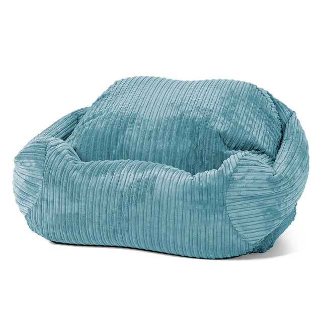 Poltrona Pouf Sacco Sabine - Velluto a Coste Egeo Blu 01