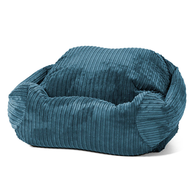 Poltrona Pouf Sacco Sabine - Velluto a Coste Navy 01
