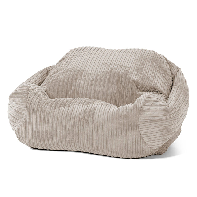 Poltrona Pouf Sacco Sabine - Velluto a Coste Visone 01