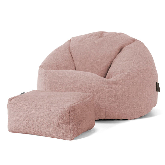 Poltrona Sacco 'Classico' - Bouclé Rosa 02