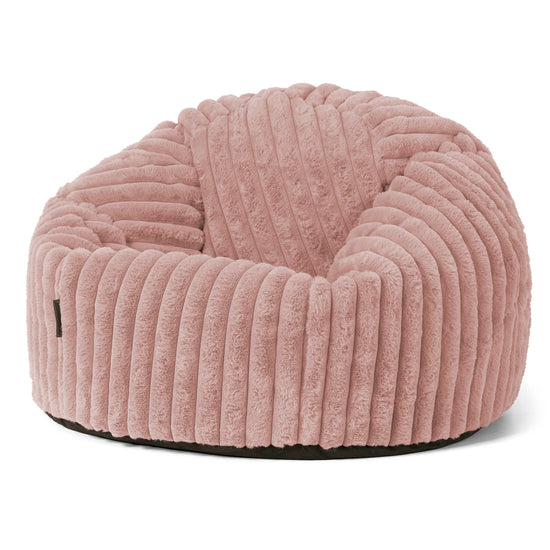 Poltrona Sacco 'Classico' - Velluto Felpato Ultra Morbido Rosa Antico 01