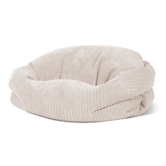 Pouf Divano Sabine - Velluto a Coste Avorio 01