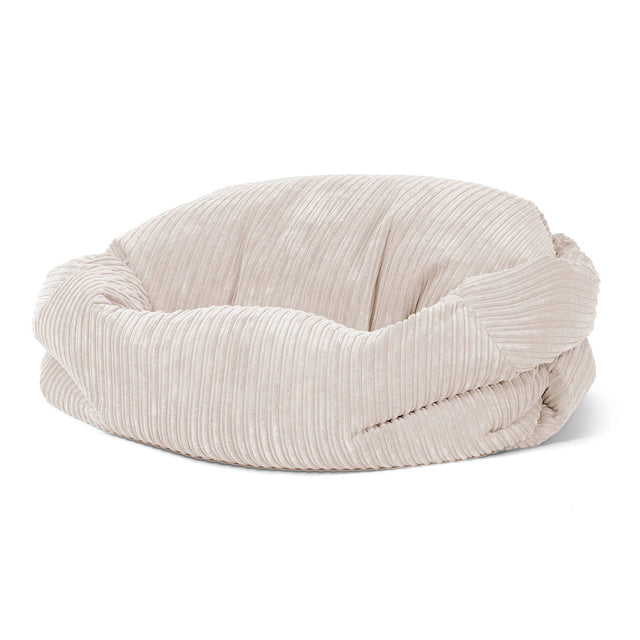 Pouf Divano Sabine - Velluto a Coste Avorio 01