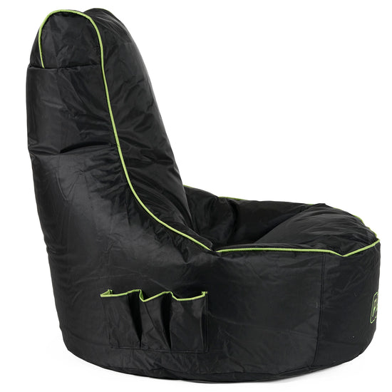 Pouf Gaming Stile Sedile Auto - Nero / Verde 03