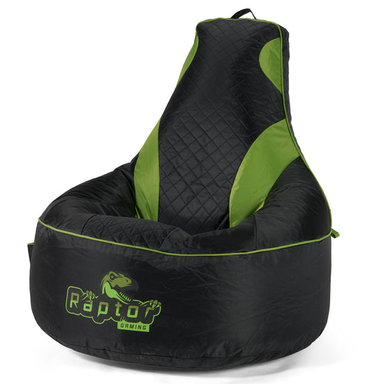 Pouf Gaming Trapuntato - Nero / Verde 01