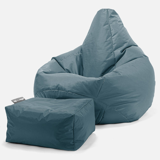 Pouf Poltrona Sacco 'Gioco' - SmartCanvas™ Blu petrolio 01