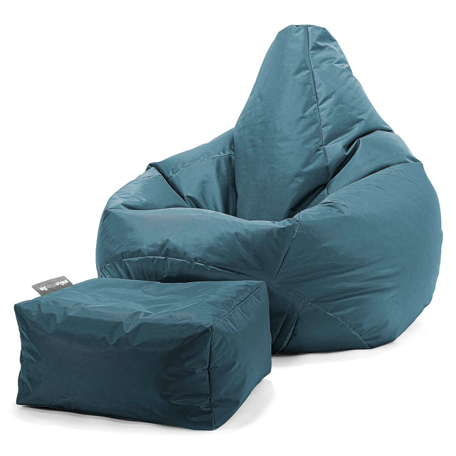Pouf Poltrona Sacco 'Gioco' - SmartCanvas™ Blu petrolio 02