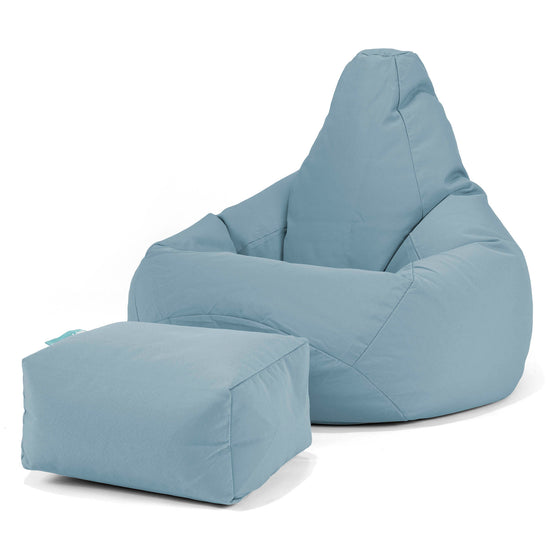 Pouf Poltrona Sacco 'Gioco' SoleiStorm™ Ultra 2000 h+ - Olefina Bebè Blu 01