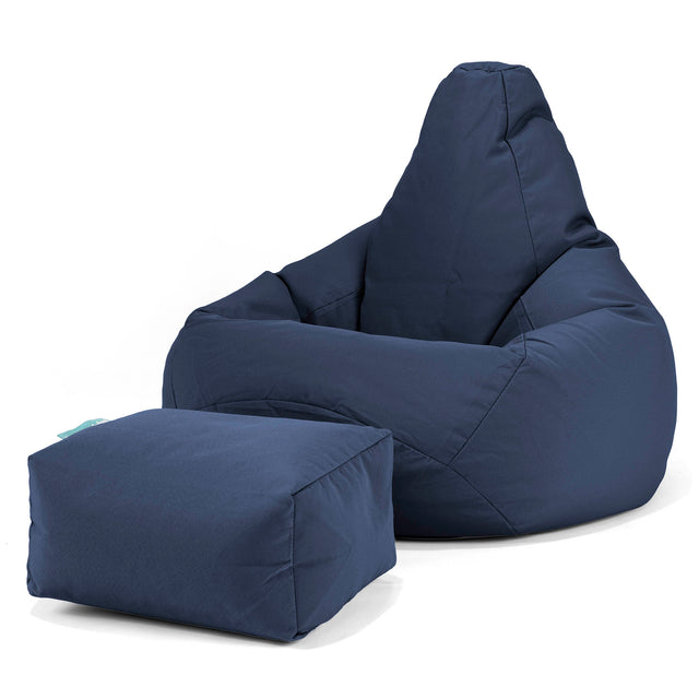 Pouf Poltrona Sacco 'Gioco' SoleiStorm™ Ultra 2000 h+ - Olefina Navy 01