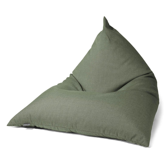 Pouf Poltrona Sacco Relax, Sedia Esterno - Sunbrella Oliva 01