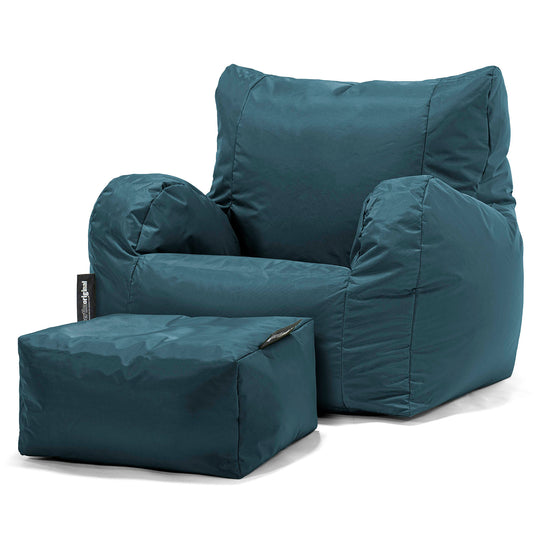 Pouf Poltrona Sacco - SmartCanvas™ Blu petrolio 02