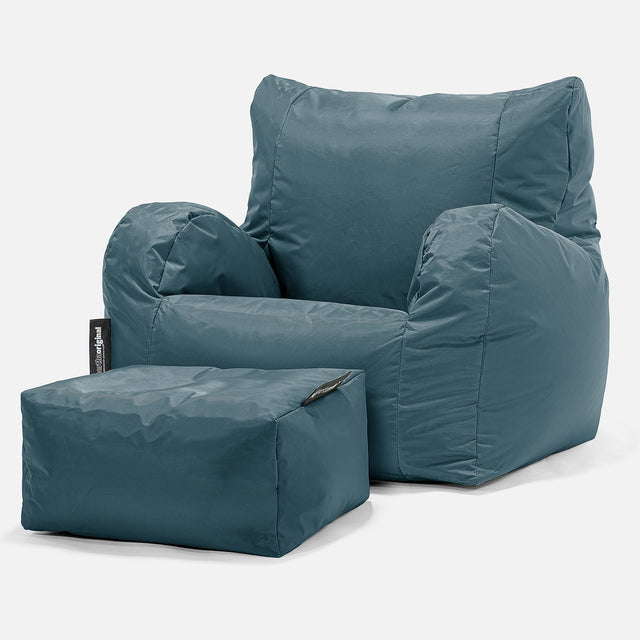 Pouf Poltrona Sacco - SmartCanvas™ Blu petrolio 02