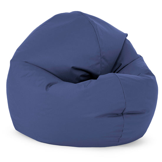 Sedia Pouf Sacco Flexforma Junior per Bambini e Adolescenti 2 a 14 anni - Facile da Pulire per Esterni Navy 01