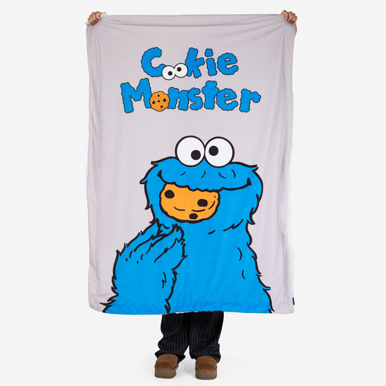 Coperta / Plaid - Cookie Monster Grigio 01