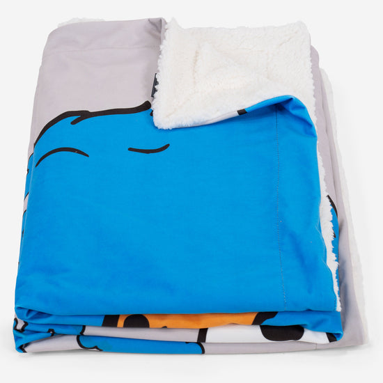 Coperta / Plaid - Cookie Monster Grigio 02