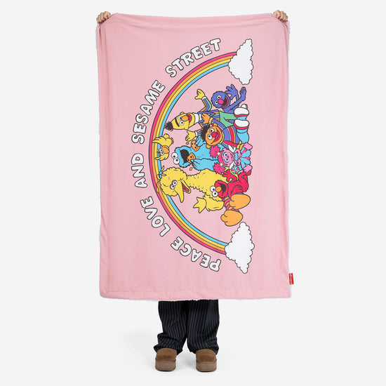 Coperta / Plaid - Peace Love & Sesame Street 01