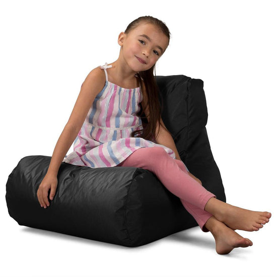 Big Bertha Original, Pouf Poltrona Relax per Bambini, Pouf Sacco, Nero