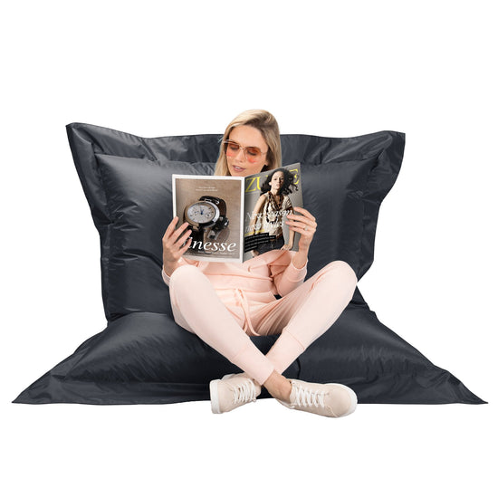 Cuscino Pouf Sacco XL, Pouf Letto - SmartCanvas™ Grigio Platino 01