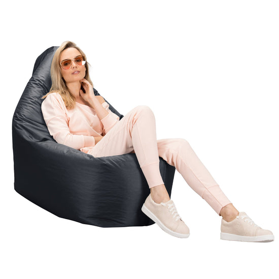 Cuscino Pouf Sacco XL, Pouf Letto - SmartCanvas™ Grigio Platino 05