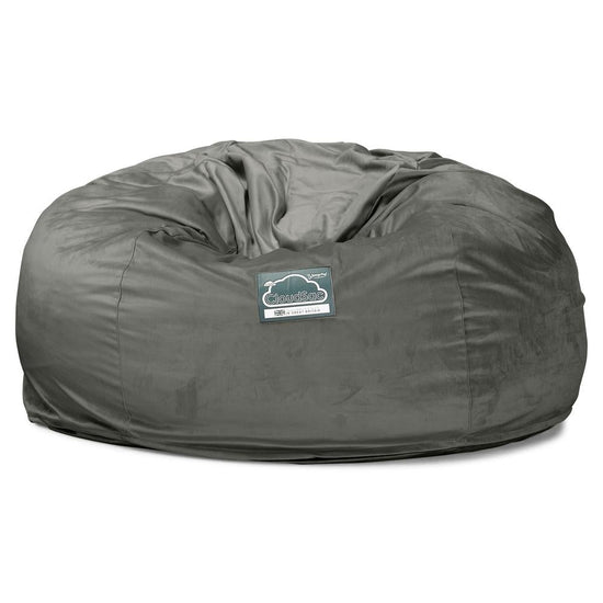 Lounge Pug, Pouf Sacco Gigante XXL, C1010L CloudSac, Imbottito Di Fiocchi Di Lattice e Poliestere, Velluto Grafite