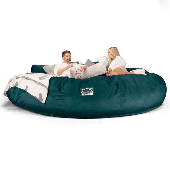 Lounge Pug, Pouf Sacco Gigante Titanico XXXXXL, C5000L CloudSac, Imbottito Di Fiocchi Di Lattice e Poliestere, Velluto Alzavola